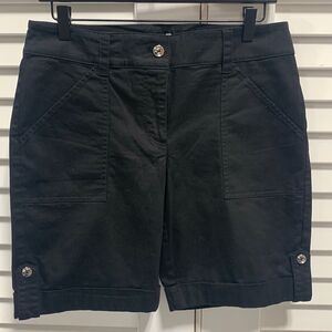 NWT | WHBM Shorts White House Black Market Black 9” Cargo Womens Sz 8